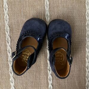 Pom D'Api Navy Blue Kids Dress Shoes